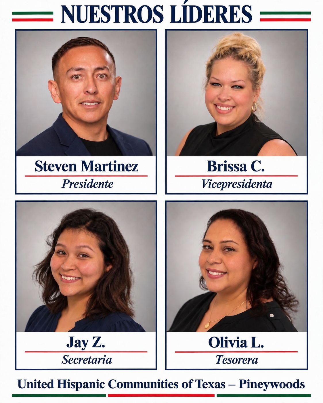 Organizational leadership team portrait